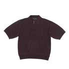 Haversack Zip Knit Polo Brown-Polo Shirt-Clutch Cafe