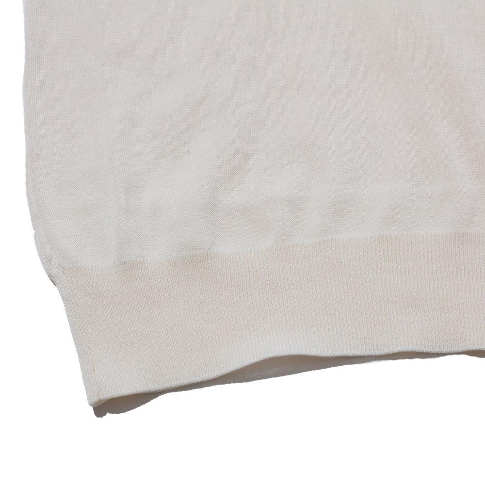 Haversack Zip Knit Polo Ivory-Polo Shirt-Clutch Cafe