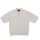 Haversack Zip Knit Polo Ivory-Polo Shirt-Clutch Cafe