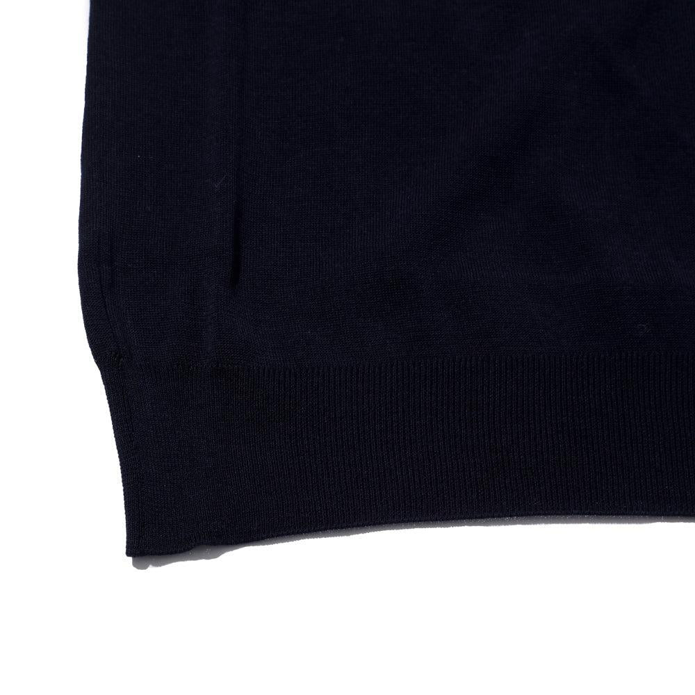 Haversack Zip Knit Polo Navy-Polo Shirt-Clutch Cafe