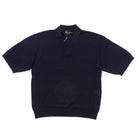 Haversack Zip Knit Polo Navy-Polo Shirt-Clutch Cafe