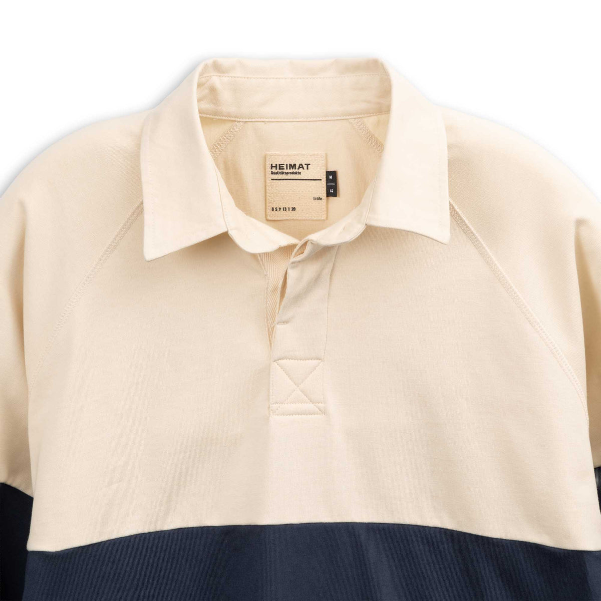 Heimat Raglan Rugby Shirt Tannen Gruen / Seashell /Ink-Rugby Shirt-Clutch Cafe