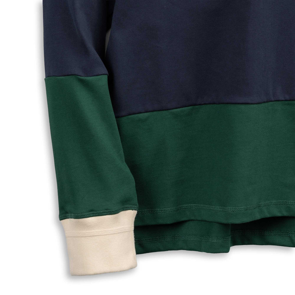 Heimat Raglan Rugby Shirt Tannen Gruen / Seashell /Ink-Rugby Shirt-Clutch Cafe