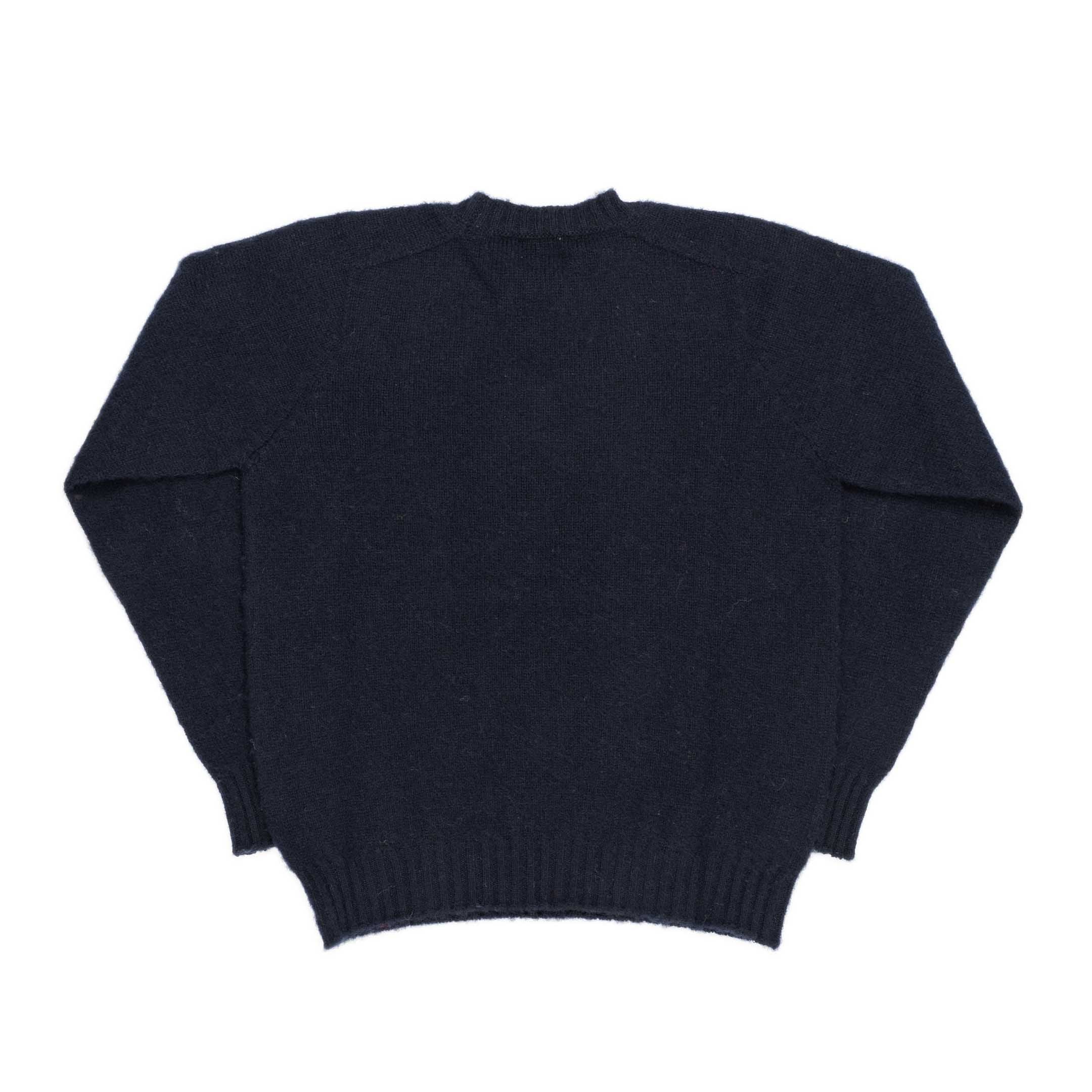 Jamieson's For Clutch Cafe Brushed Shetland Sweater Dark Navy-Knitwear-Clutch Cafe