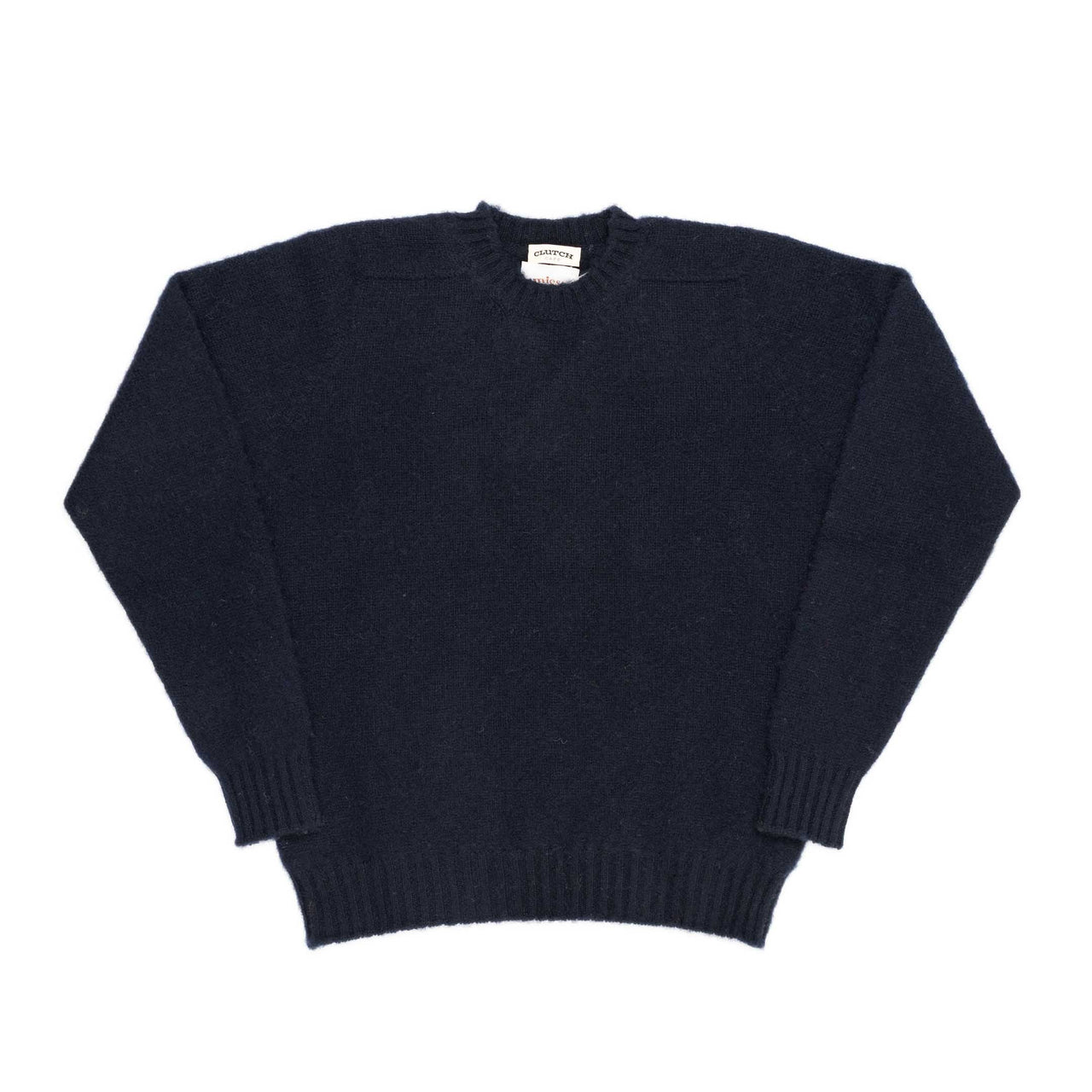 Jamieson's For Clutch Cafe Brushed Shetland Sweater Dark Navy-Knitwear-Clutch Cafe