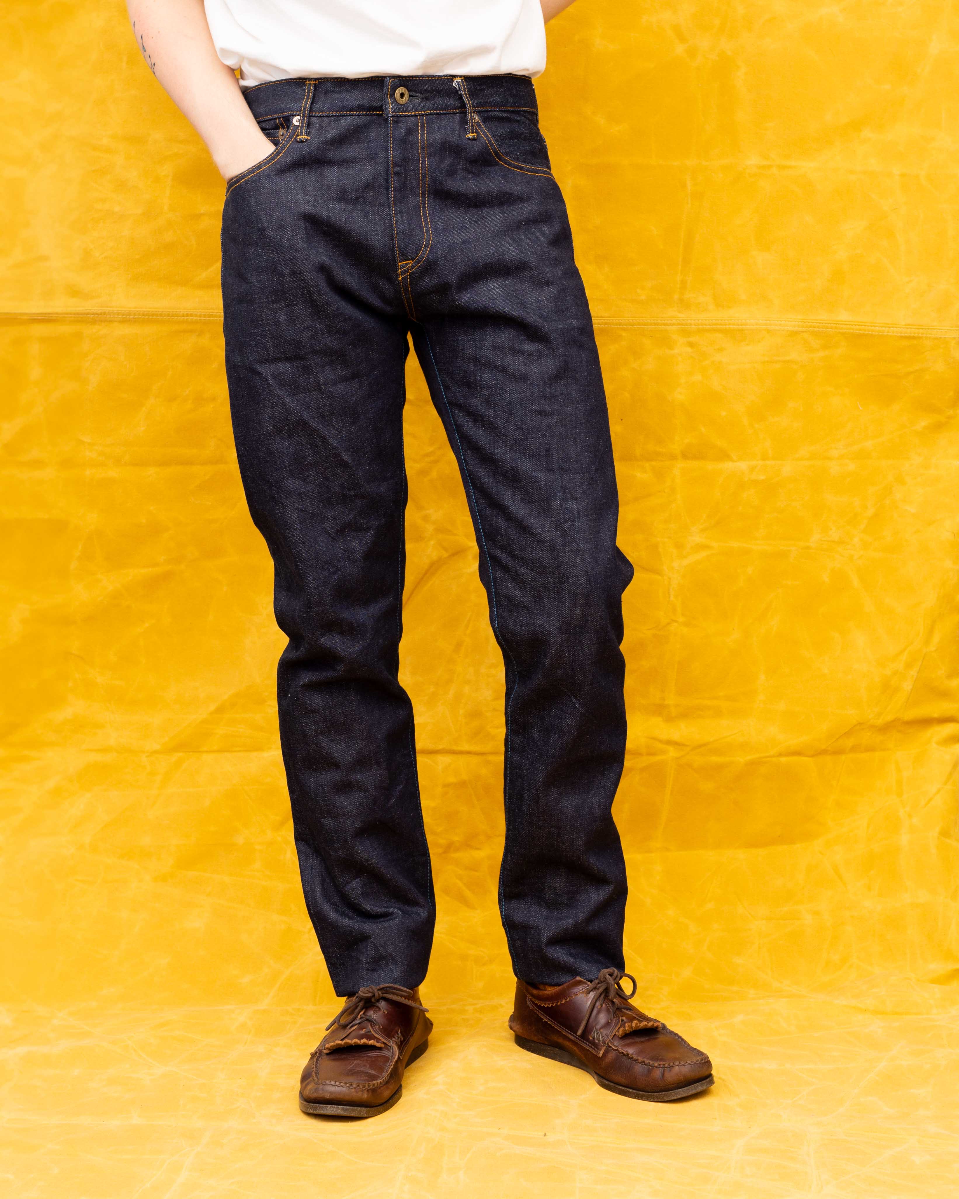 Japan Blue J301 14. 8 oz Denim Jean Indigo One Wash-Jean-Clutch Cafe-selvage denim-selfedge denim
