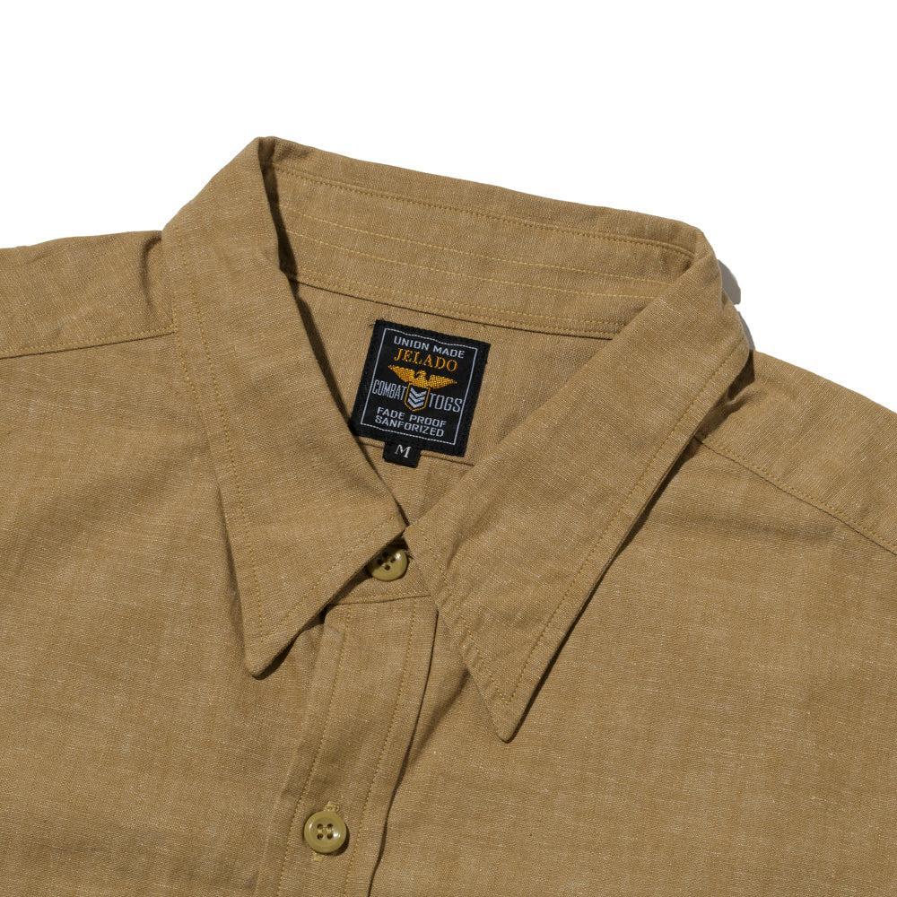 Jelado Officer Shirt S/S Khaki-Shirt-Clutch Cafe