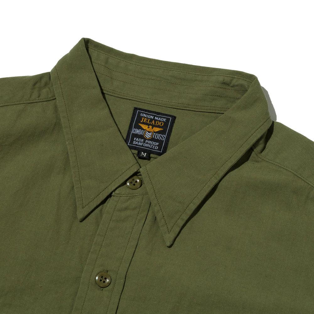 Jelado Officer Shirt S/S Olive-Shirt-Clutch Cafe