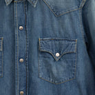 Jelado Vaquero Denim Western Shirt Faded Indigo-Shirts-Clutch Cafe