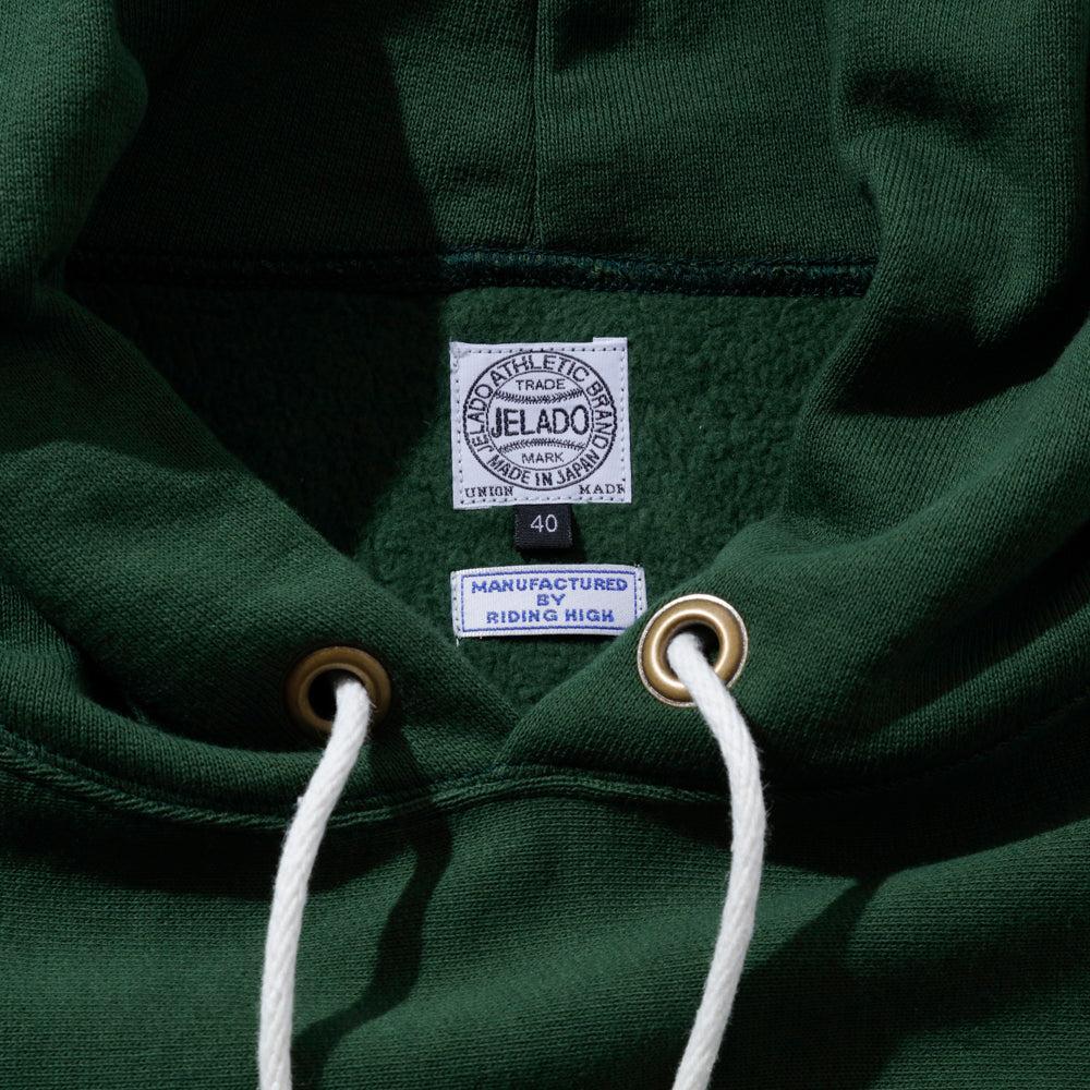 Jelado Warmup Reverse Weave Hooded Sweatshirt Grass Green-Hooded Sweatshirt-Clutch Cafe