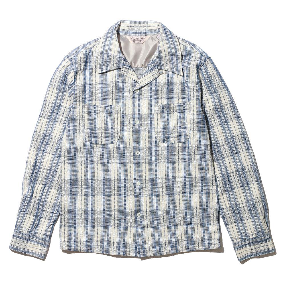 Jelado Westcoast Shirt Indigo x Vanilla Sashiko-Shirt-Clutch Cafe