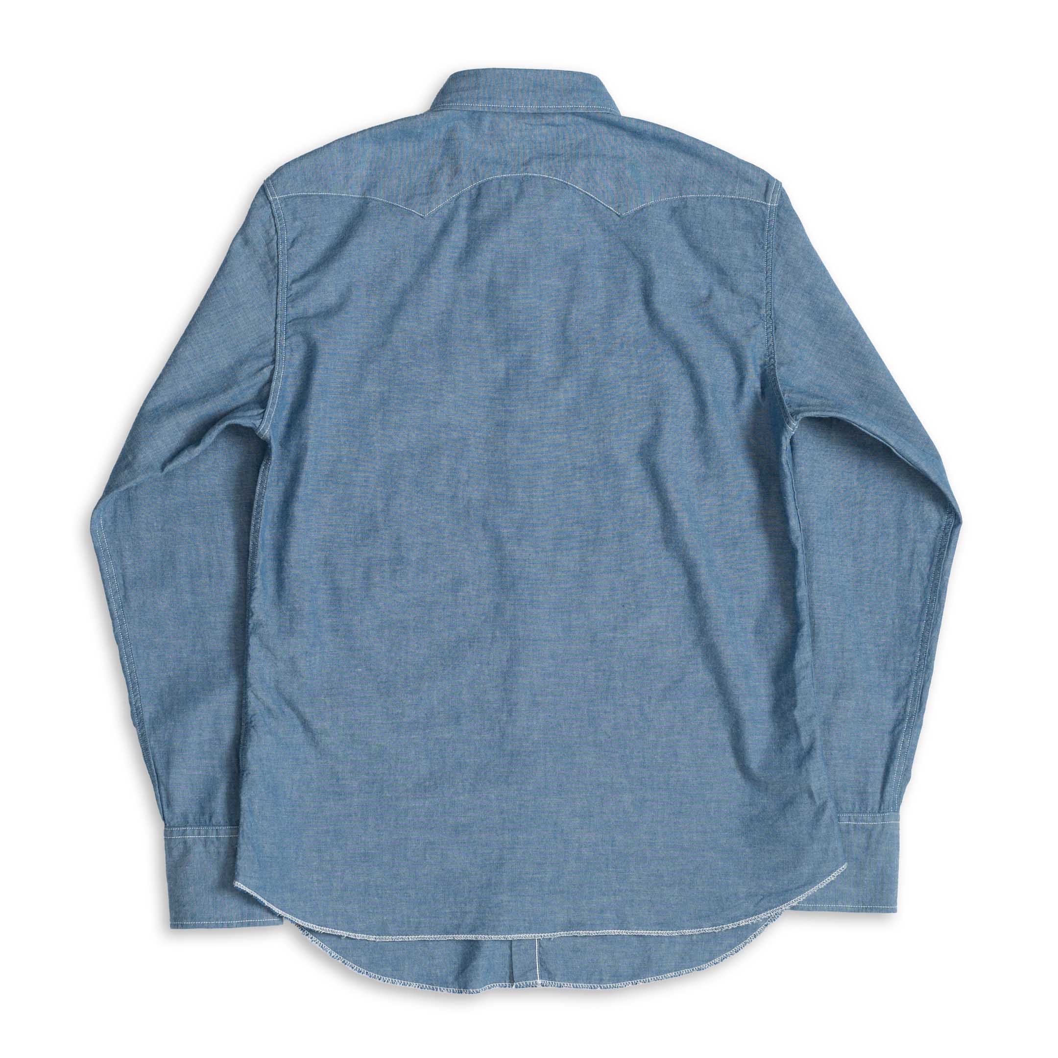 Jelado X Clutch Cafe Vaquero Chambray Western Shirt Indigo-Shirts-Clutch Cafe