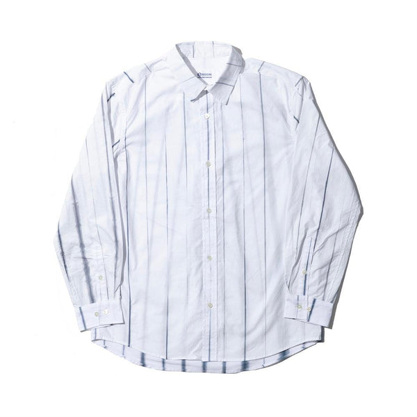 KUON Arimatsu Shibori Regular Collar Shirt White-Shirt-Clutch Cafe