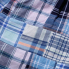 KUON Madras Patchwork Shorts Light Blue Multi-Shorts-Clutch Cafe