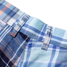 KUON Madras Patchwork Shorts Light Blue Multi-Shorts-Clutch Cafe