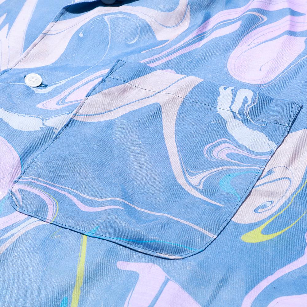 KUON S/S Suminagashi Camp Collar Shirt-Shirt-Clutch Cafe