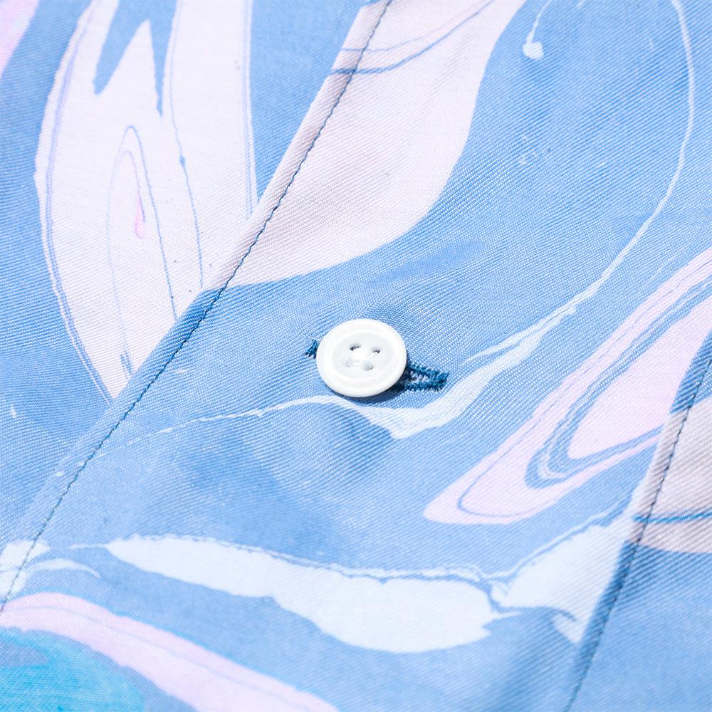 KUON S/S Suminagashi Camp Collar Shirt-Shirt-Clutch Cafe