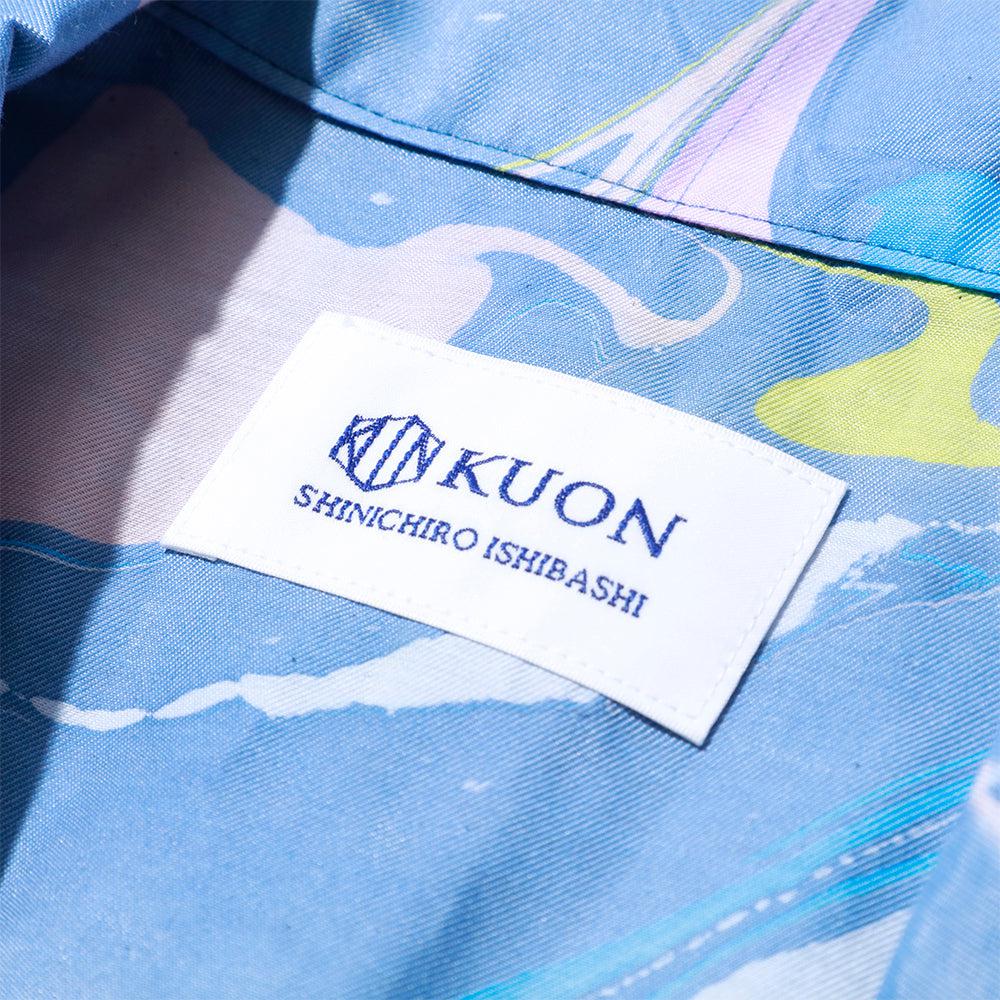 KUON S/S Suminagashi Camp Collar Shirt-Shirt-Clutch Cafe