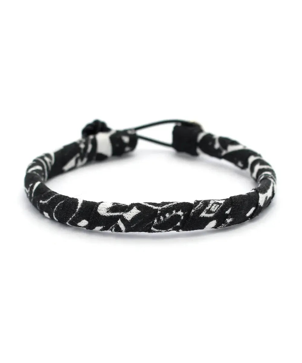 Mikia Bandana Bracelet Black-Bracelet-Clutch Cafe
