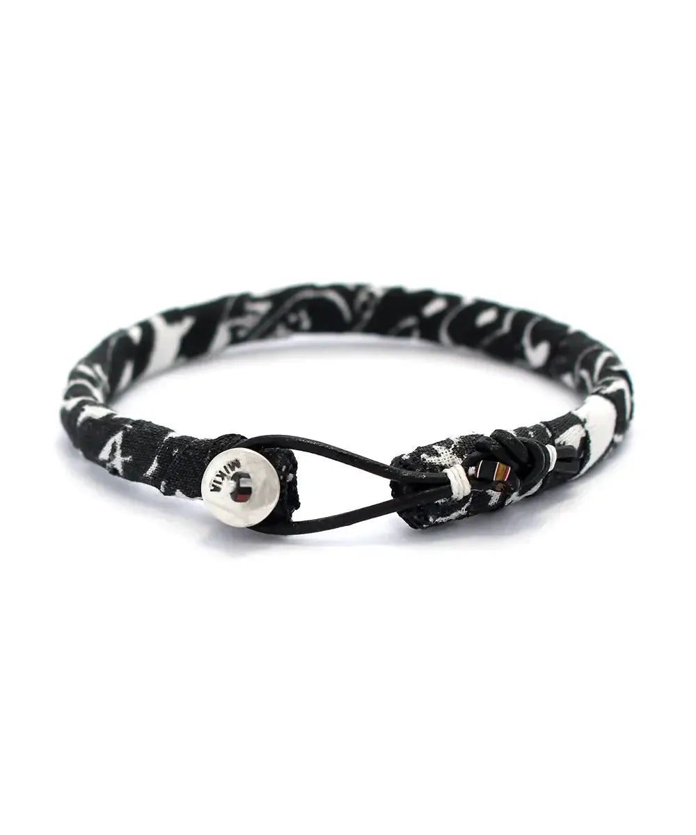 Mikia Bandana Bracelet Black-Bracelet-Clutch Cafe