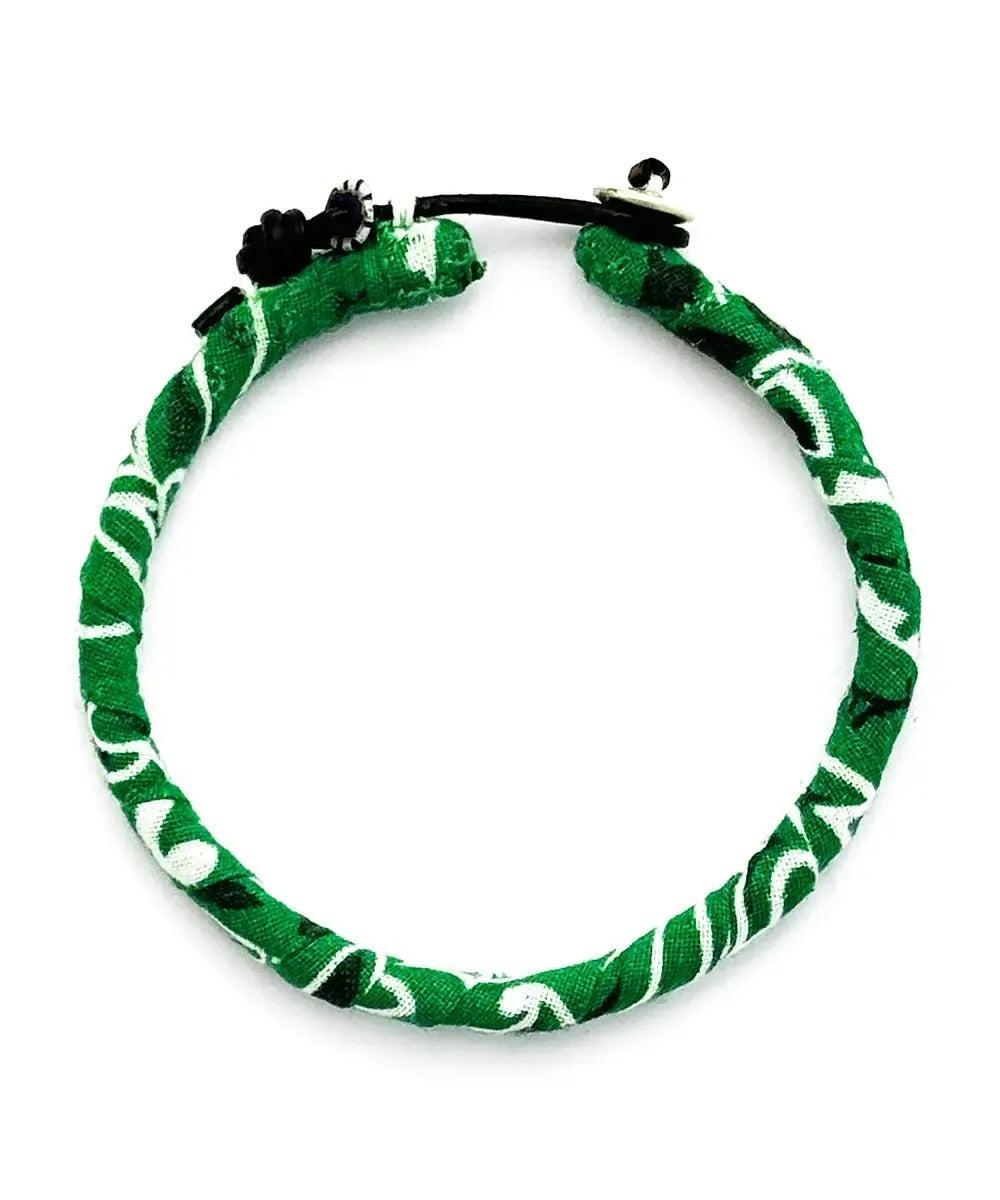Mikia Bandana Bracelet Green-Bracelet-Clutch Cafe