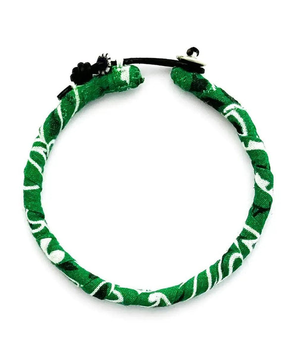 Mikia Bandana Bracelet Green-Bracelet-Clutch Cafe