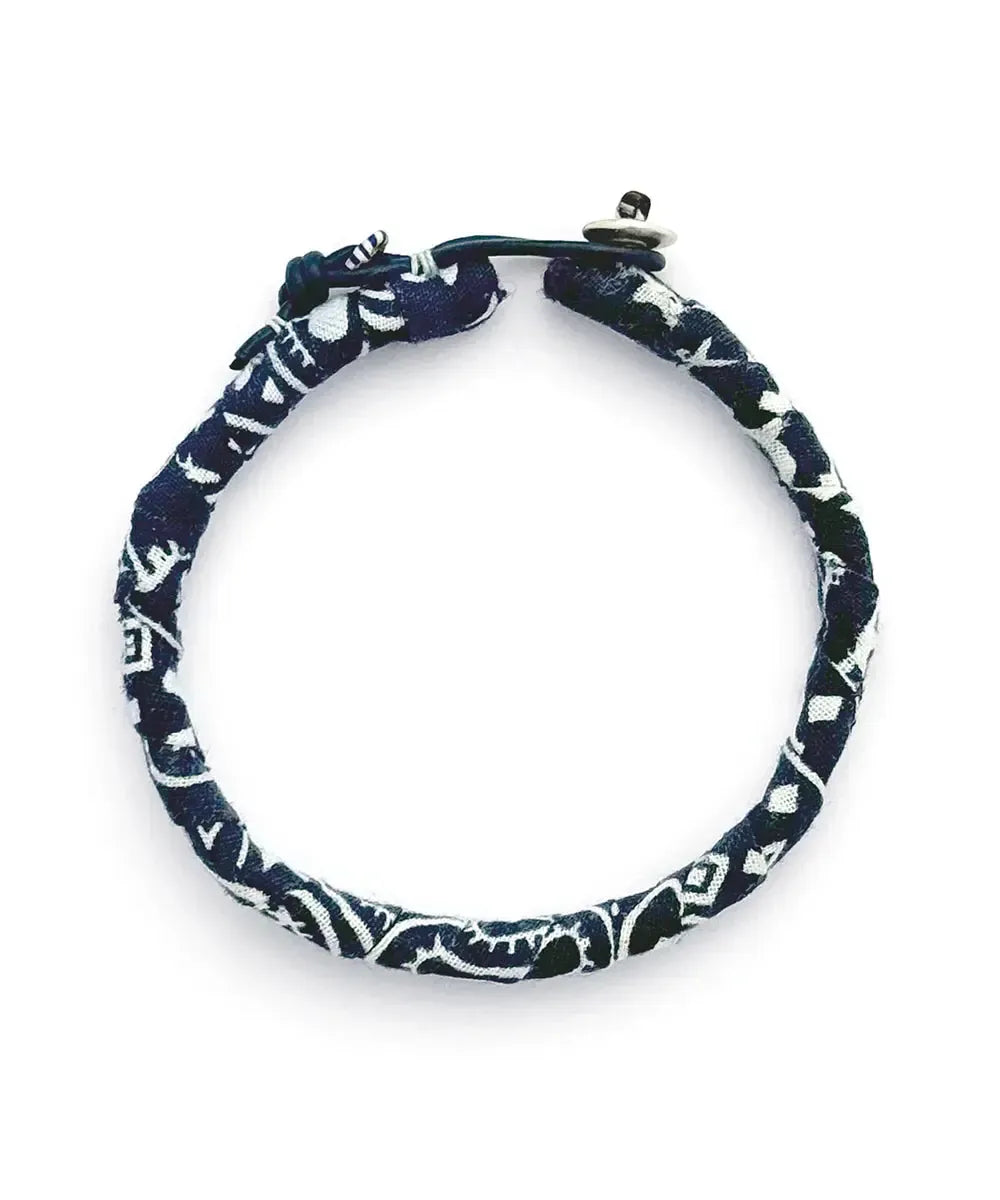 Mikia Bandana Bracelet Navy-Bracelet-Clutch Cafe