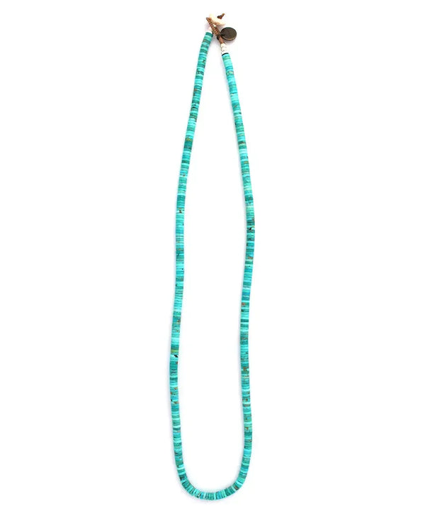 Mikia Heishi Beads Necklace Turquoise-Bracelet-Clutch Cafe
