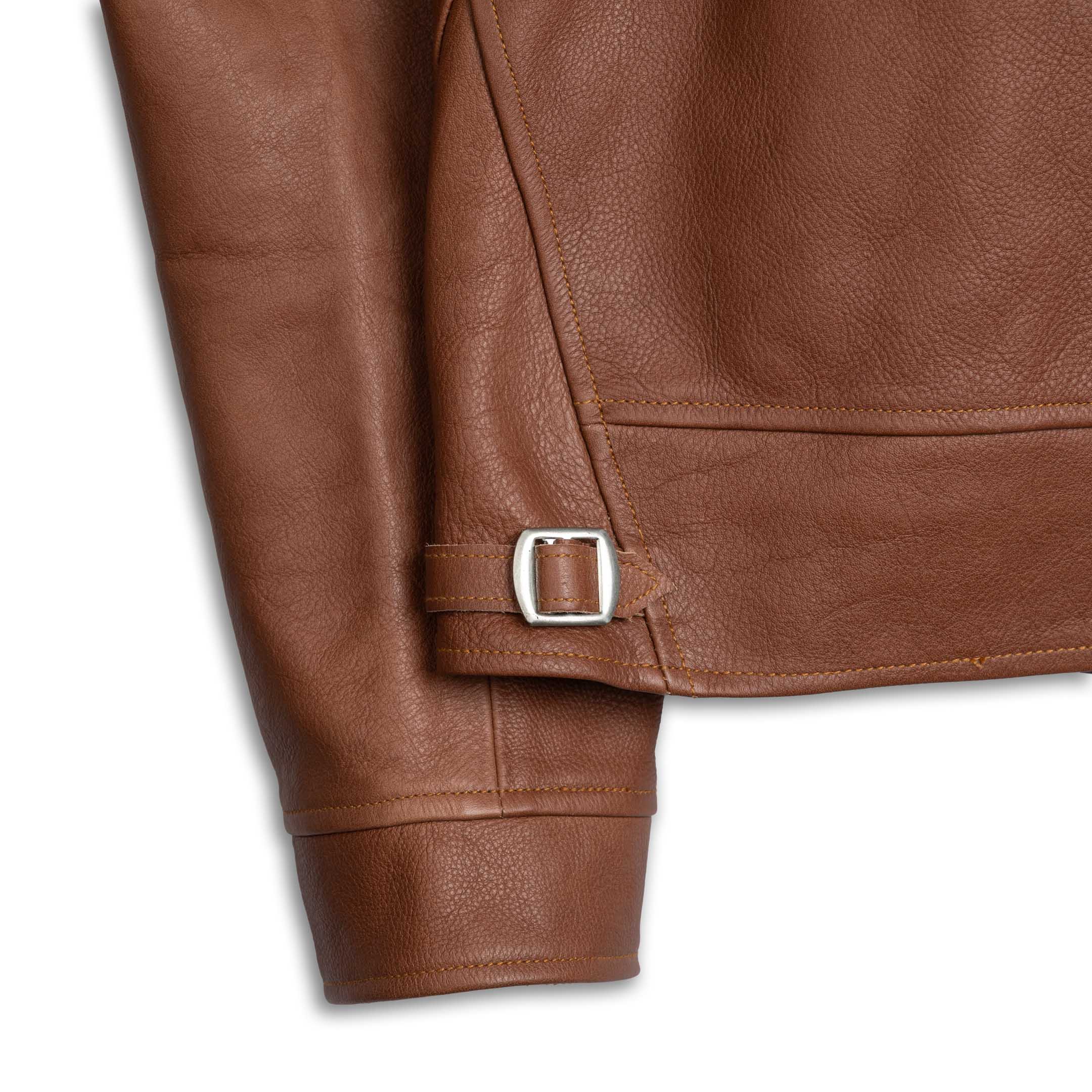 Mister Freedom Campus Leather Jacket 'Stud' Bison Brown-Jacket-Clutch Cafe