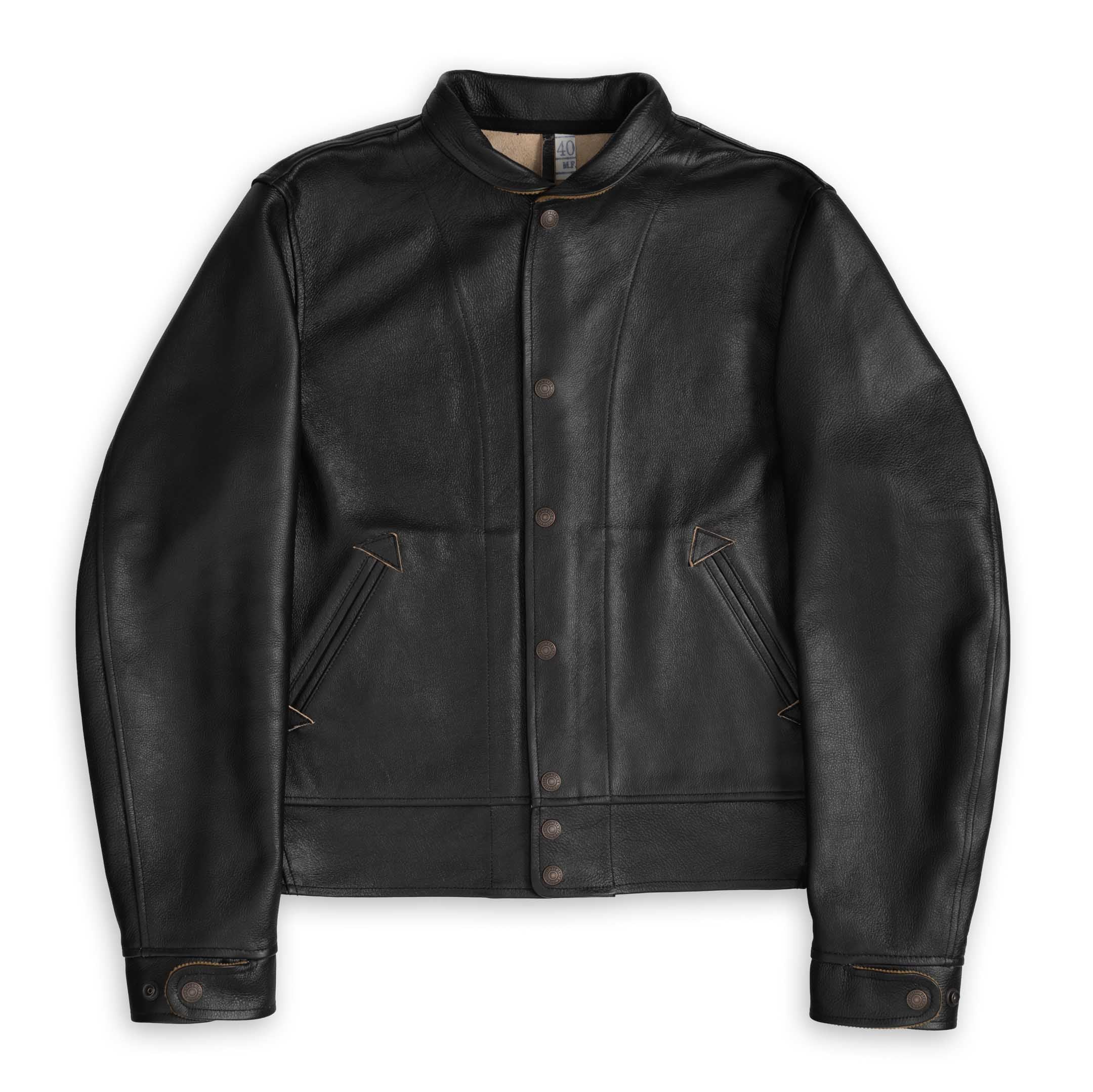 【FREEDOM】Layered Seep Lether Blouson Mister Freedom Campus 'Stud' Leather Jacket Black – Clutch Cafe
