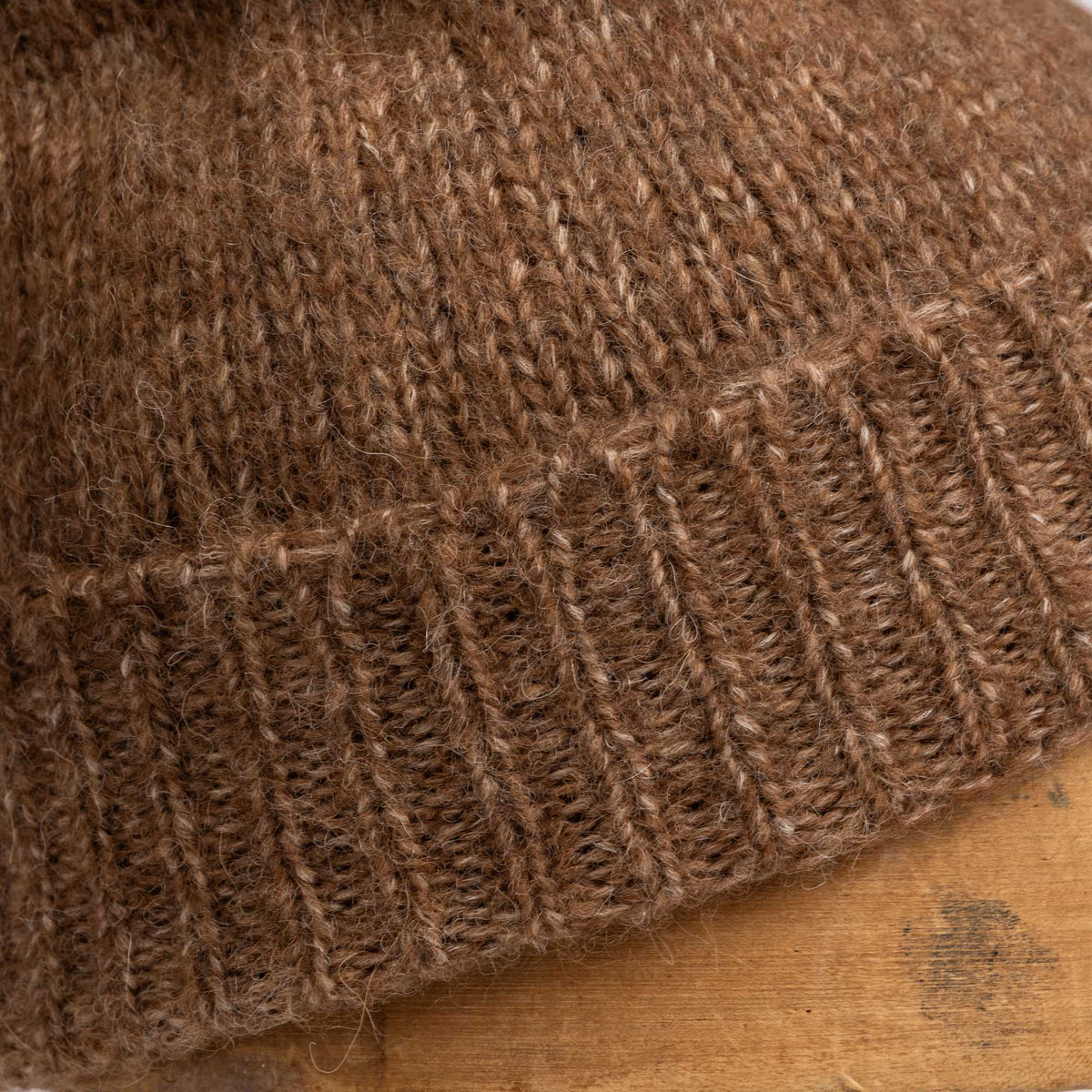 Monitaly Alpacotton Cuff Cap Brown-Hat-Clutch Cafe