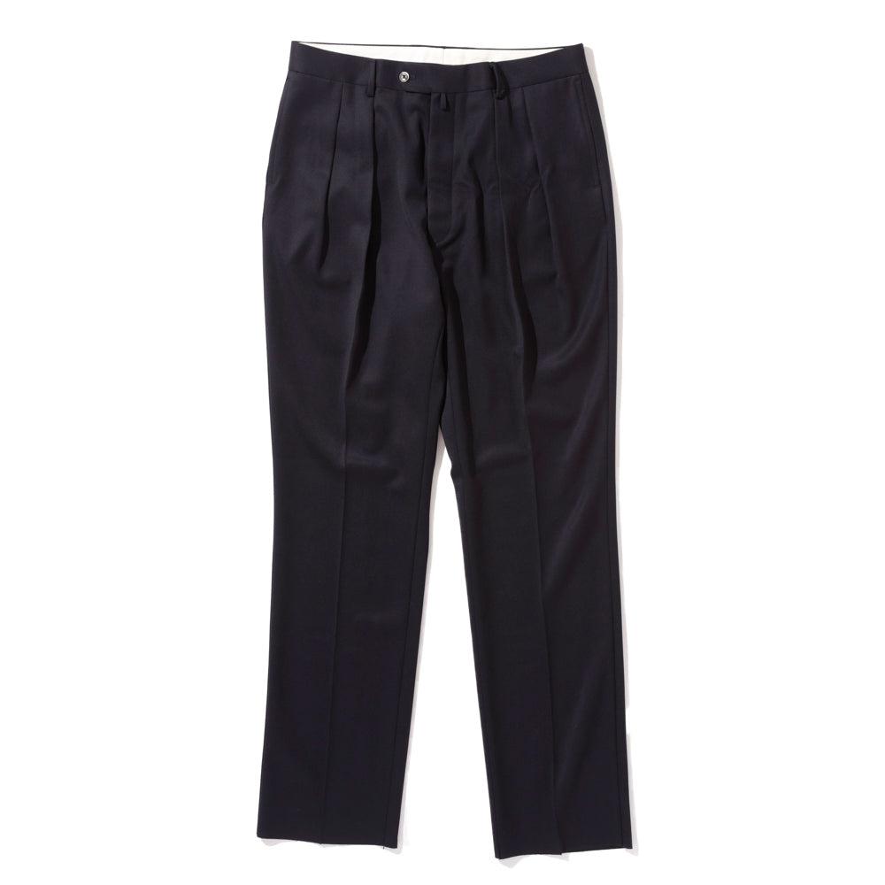 NEAT Back Satin Gabardine Standard Type 1 Navy-Trousers-Clutch Cafe