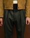 NEAT Back Satin Gabardine Standard Type 1 Olive-Trousers-Clutch Cafe