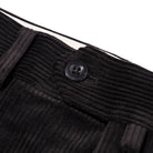NEAT High Density Corduroy 'Standard' Trousers Black-Trousers-Clutch Cafe