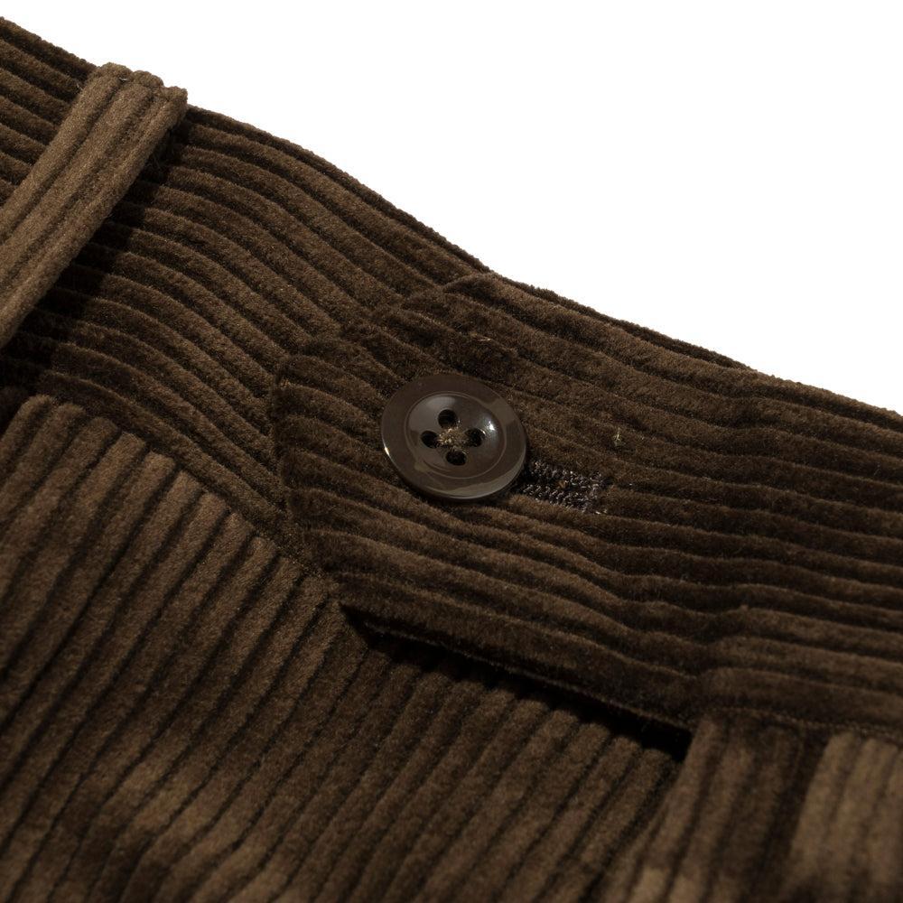 NEAT High Density Corduroy 'Standard' Trousers Brown-Trousers-Clutch Cafe