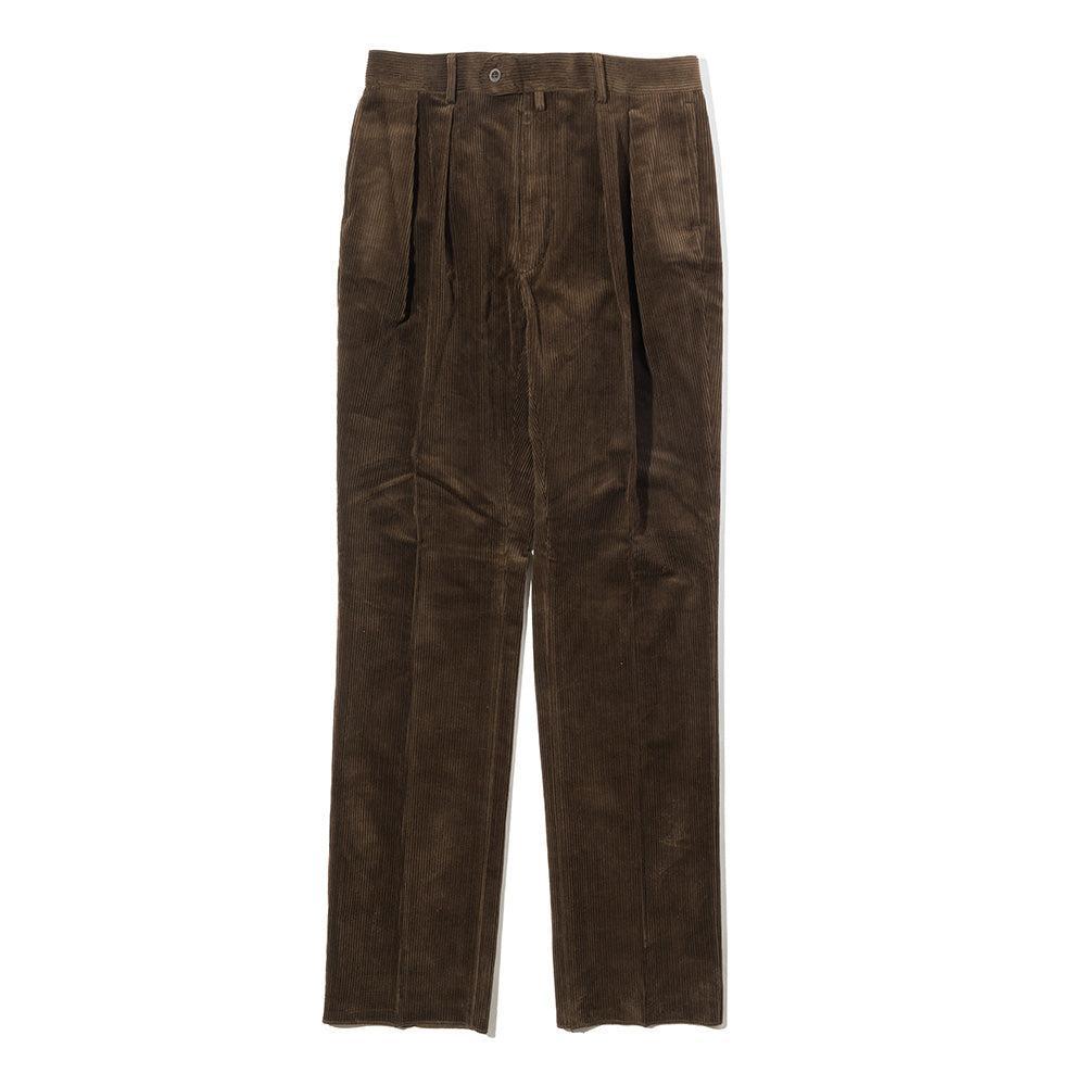 NEAT High Density Corduroy 'Standard' Trousers Brown-Trousers-Clutch Cafe