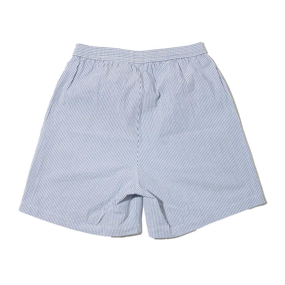 NEAT Seersucker Big Trunks Shorts Navy x White-Shorts-Clutch Cafe