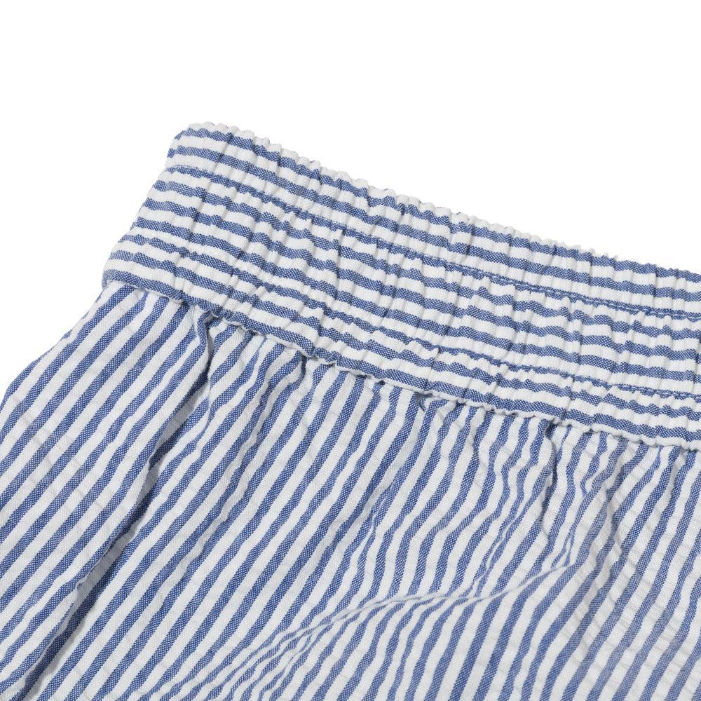NEAT Seersucker Big Trunks Shorts Navy x White-Shorts-Clutch Cafe