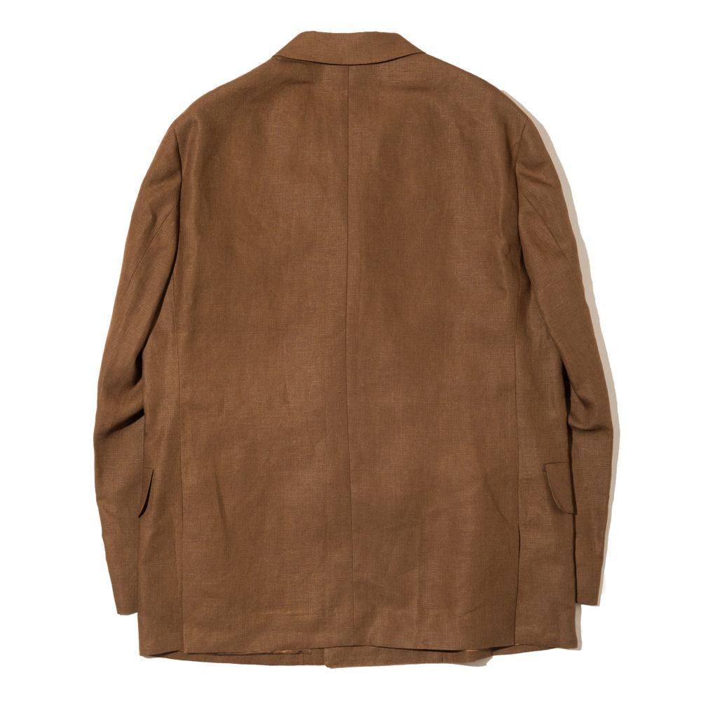 NEAT Spence Bryson Linen 'Paul' Double Breasted Jacket Brown-Jacket-Clutch Cafe