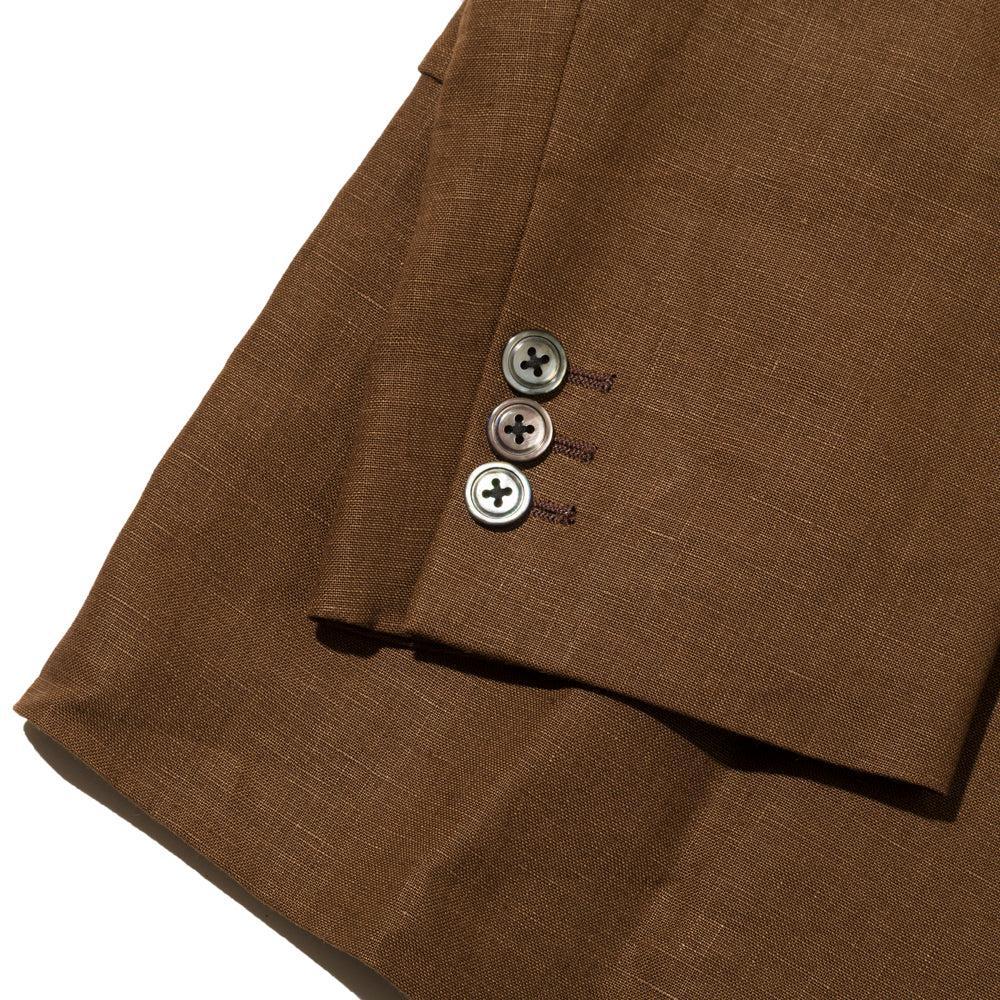 NEAT Spence Bryson Linen 'Paul' Double Breasted Jacket Brown-Jacket-Clutch Cafe