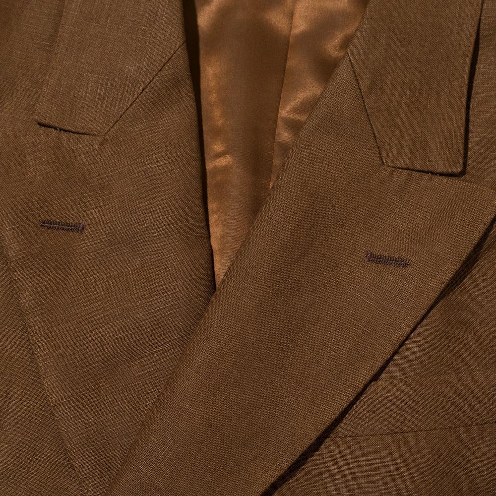 NEAT Spence Bryson Linen 'Paul' Double Breasted Jacket Brown-Jacket-Clutch Cafe