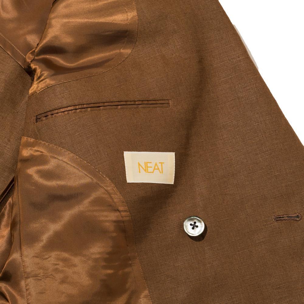 NEAT Spence Bryson Linen 'Paul' Double Breasted Jacket Brown-Jacket-Clutch Cafe