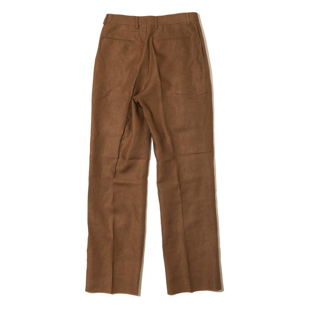 NEAT Spence Bryson Linen 'Wide' Trousers Brown-Trousers-Clutch Cafe