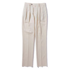 NEAT Wool Gabardine Standard Trousers Ivory-Chinos-Clutch Cafe
