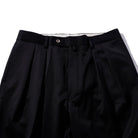 NEAT Wool Gabardine Standard Trousers Navy-Chinos-Clutch Cafe