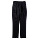 NEAT Wool Gabardine Standard Trousers Navy-Chinos-Clutch Cafe