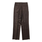 NEAT Wool Tricotine Wide Trousers Brown-Trousers-Clutch Cafe