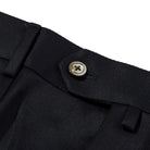 NEAT Wool Tricotine Wide Trousers Navy-Trousers-Clutch Cafe