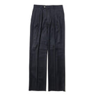 NEAT Wool Tricotine Wide Trousers Navy-Trousers-Clutch Cafe