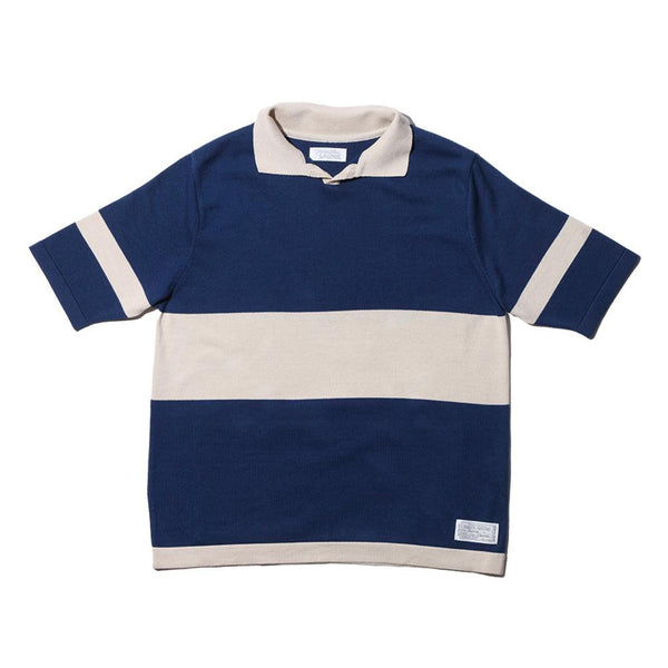 Orgueil Knit Polo Navy-Shirt-Clutch Cafe